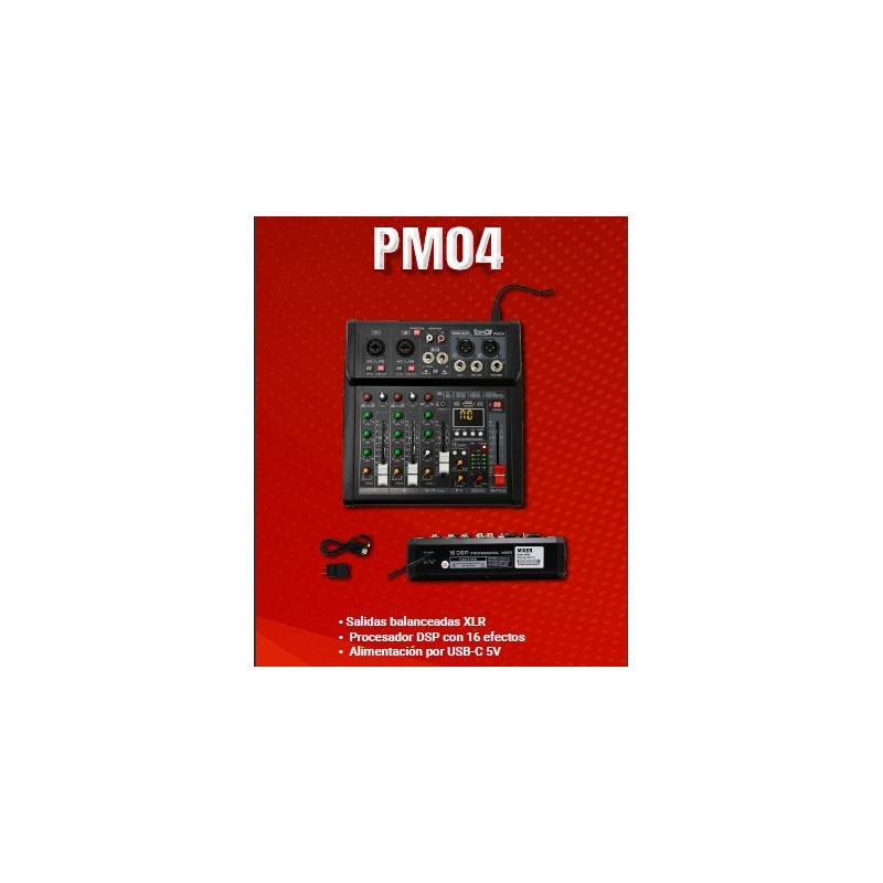 PM04 MEZCLADORA PRO DJ PM04 MEZCLADORA PRO DJ