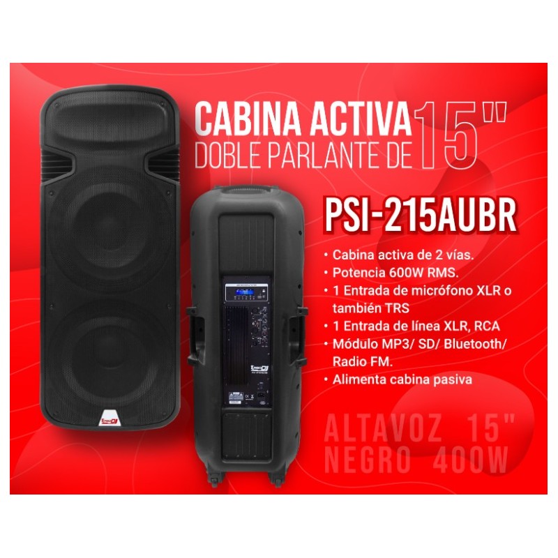 PSI215AUBR ALTAVOZ AMPLIFICADO PRO DJ PSI215AUBR ALTAVOZ AMPLIFICADO PRO DJ
