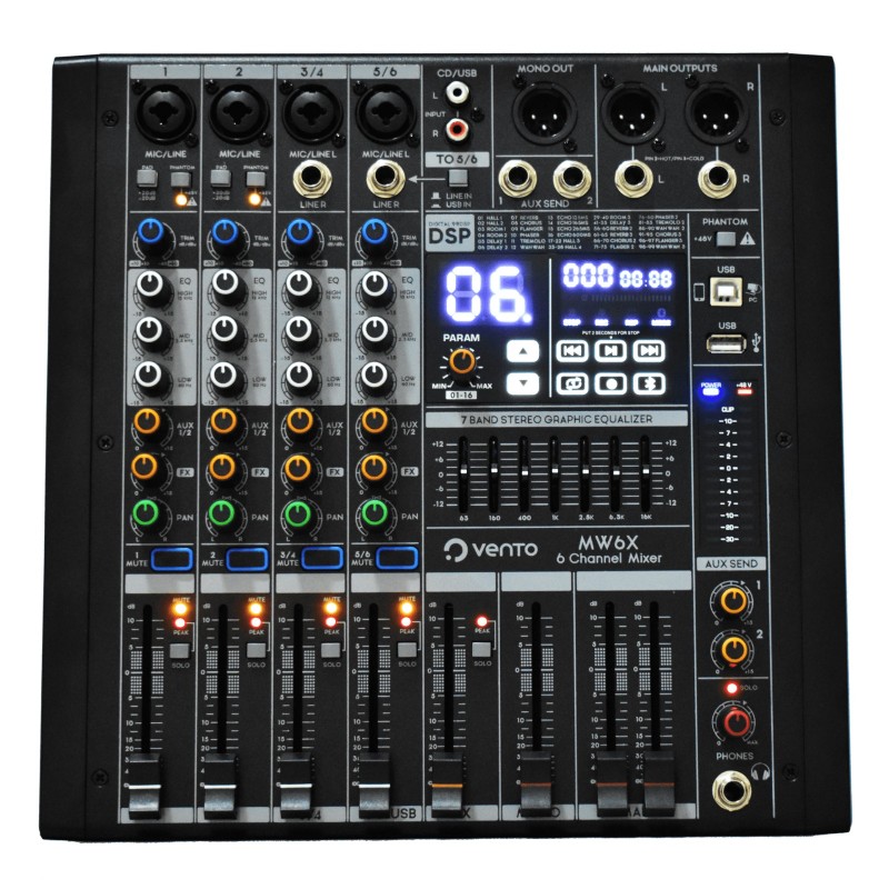 MEZCLADOR PASIVO DE AUDIO 6 CANALES MW6X