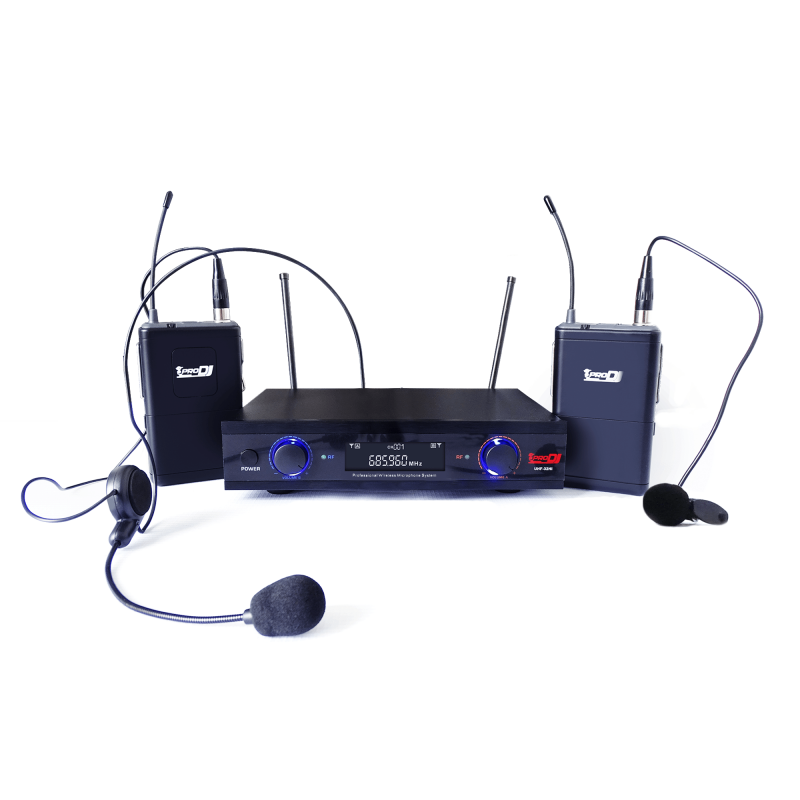 UHF32HL MICROFONO UHF SOLAPA DIADEMA DOBLE